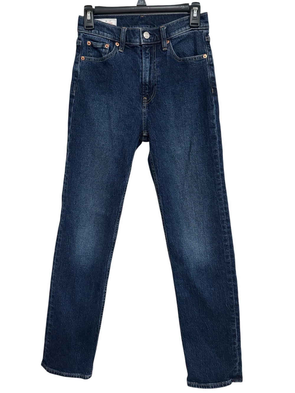 Gap ’90s Vintage Straight Dark Indigo High Rise Straight Leg Classic Jeans sz 26